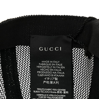 Gucci Grained Calfskin Logo Baseball Hat L Black 6 of 6