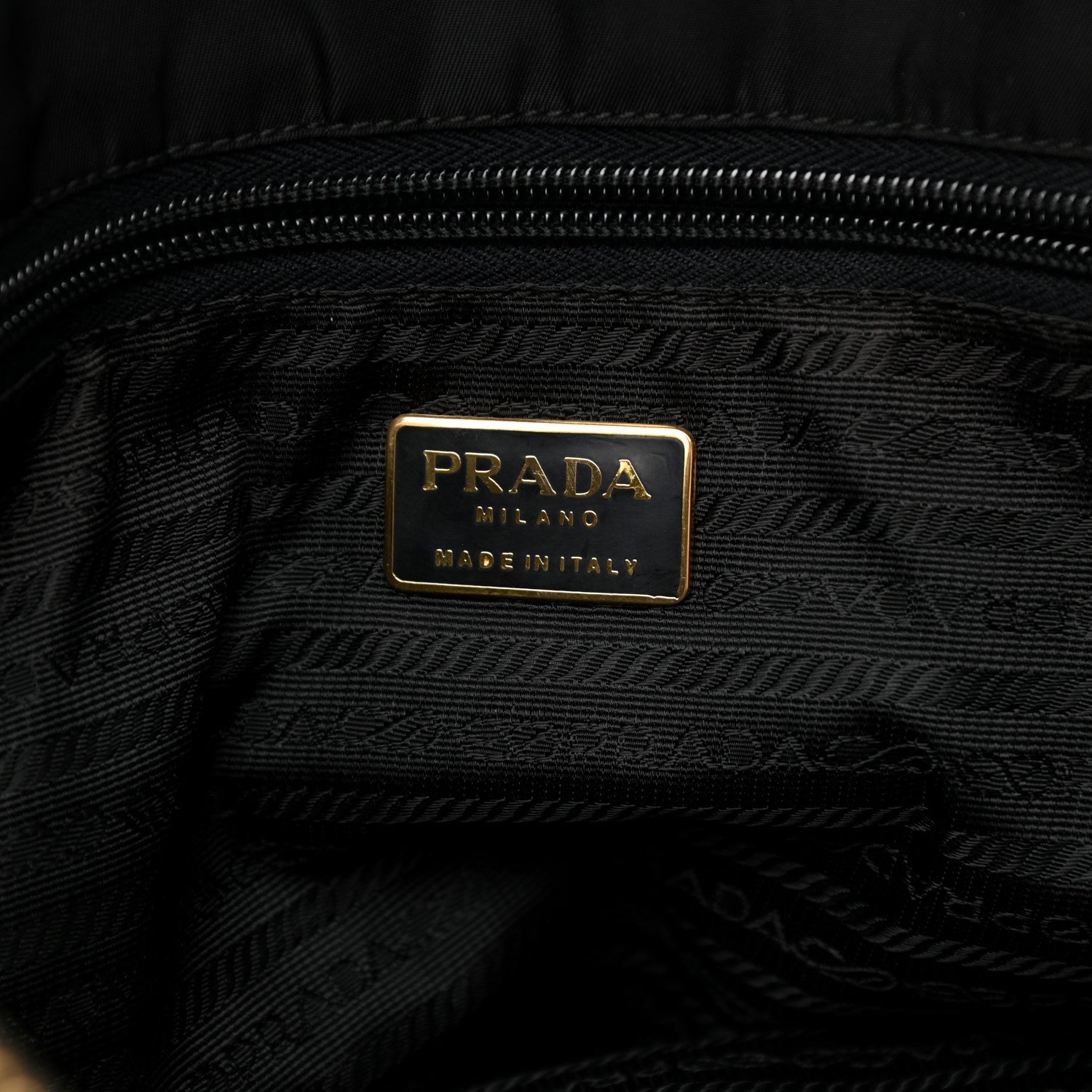 Prada Tessuto Nylon Chain Shoulder Bag Black 5 of 15