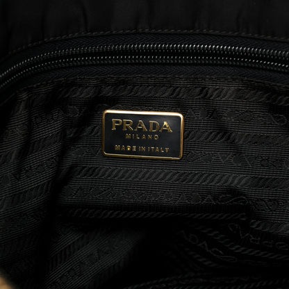 Prada Tessuto Nylon Chain Shoulder Bag Black 5 of 15