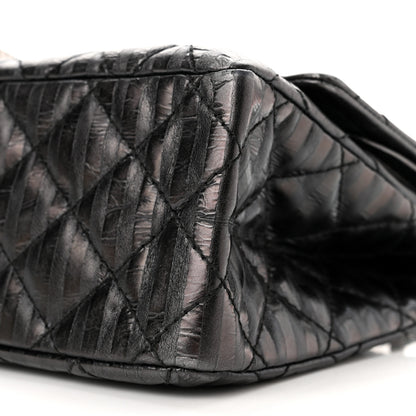 Chanel Metallic Calfskin Striped 2.55 Reissue 226 Flap Black 9 of 9