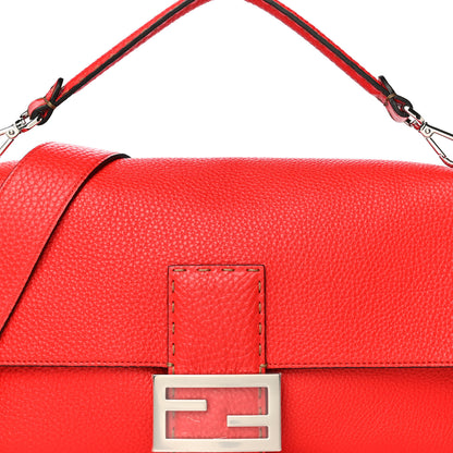 Fendi Cuoio Romano Selleria Large Baguette Papavero 5 of 14