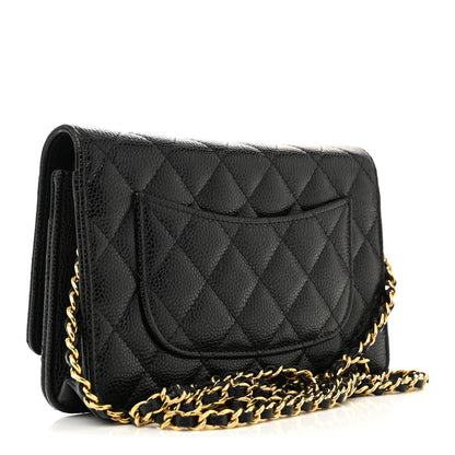 Chanel Caviar Quilted Wallet On Chain WOC Black 3 of 15