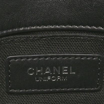 Chanel Calfskin Quilted CC Uniform Flap Belt Bag Black 6 of 10