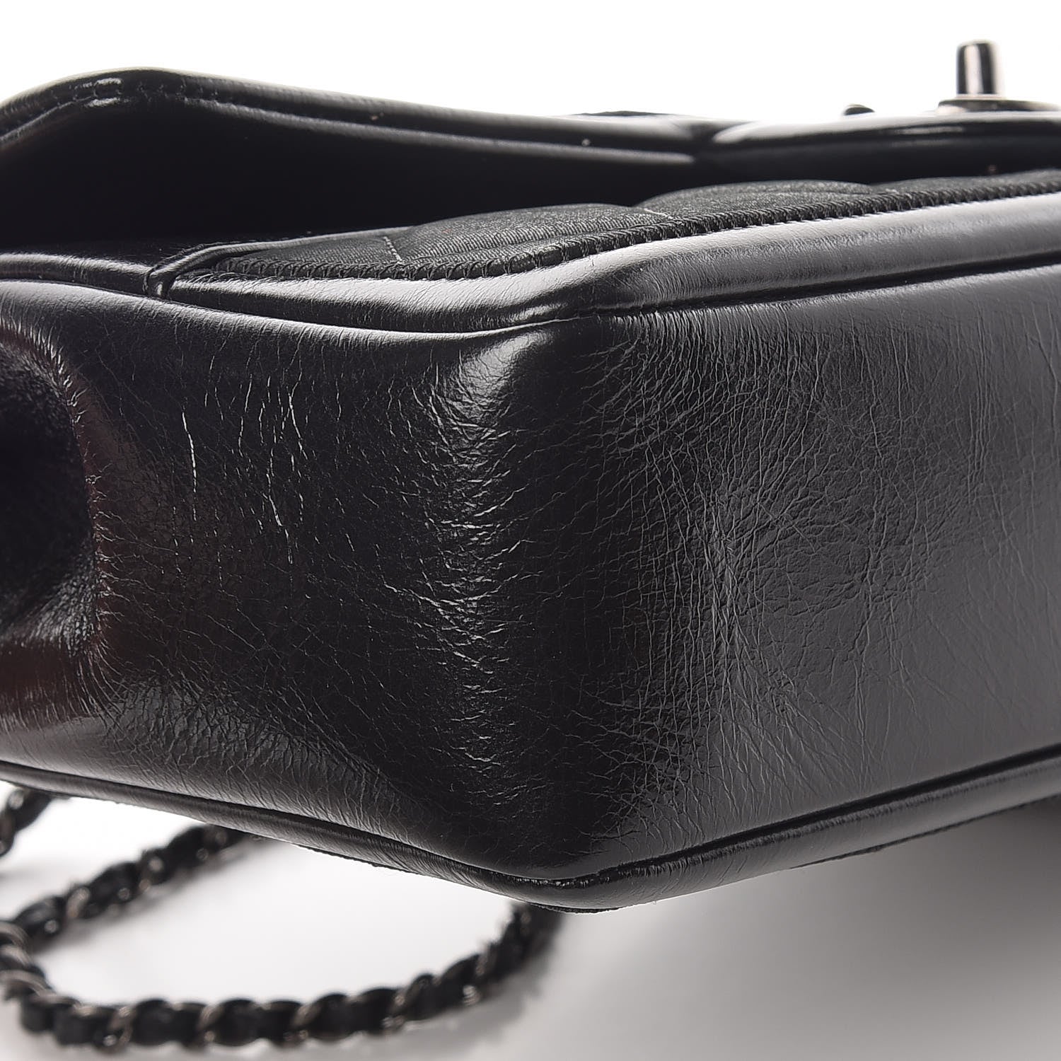 Chanel Iridescent Calfskin Flap Black 5 of 13