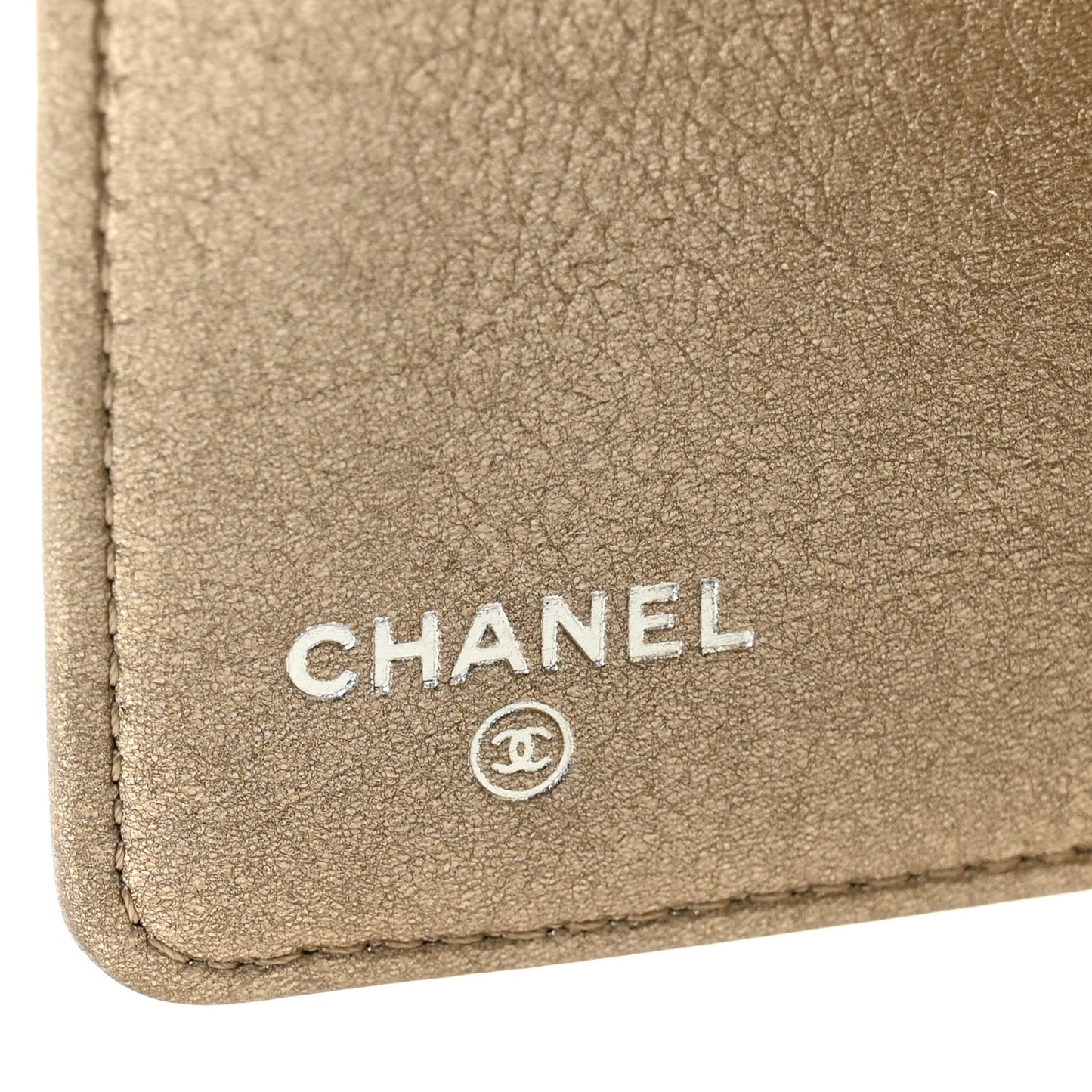 Metallic Lambskin Quilted Boy Yen Wallet Gold