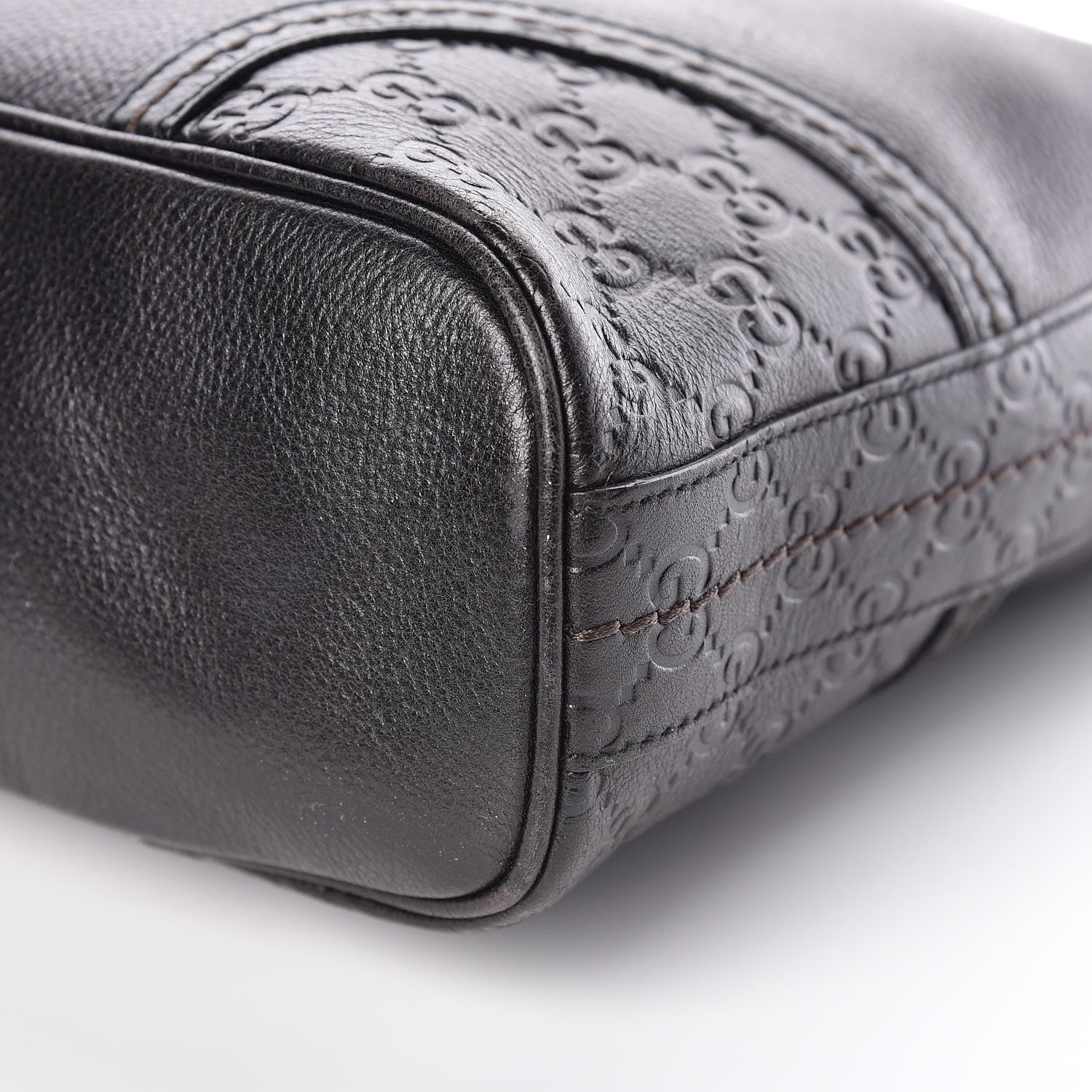 Gucci Pebbled Calfskin Guccissima Trim Medium Signoria Hobo Black 17 of 17