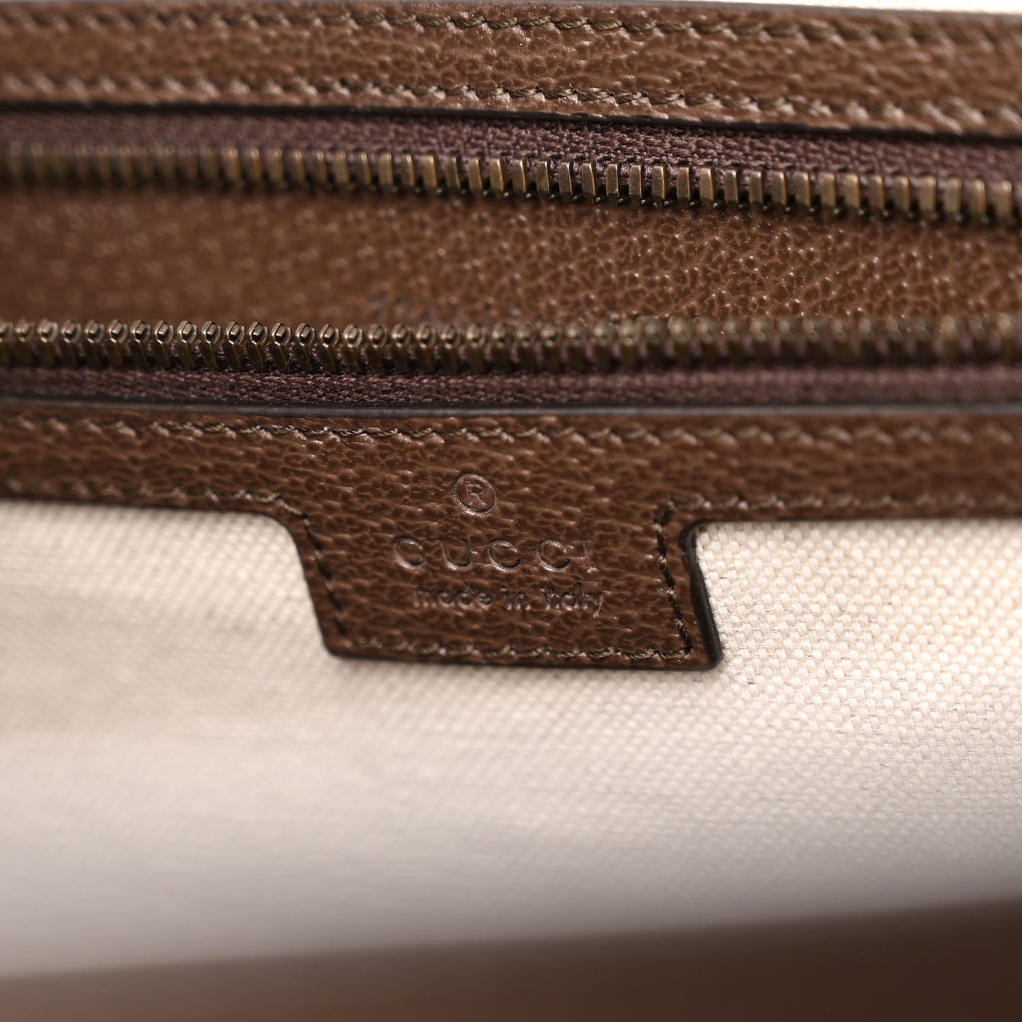 GG Supreme Monogram Textured Dollar Calfskin Web Large Ophidia Tote Bag Beige Ebony