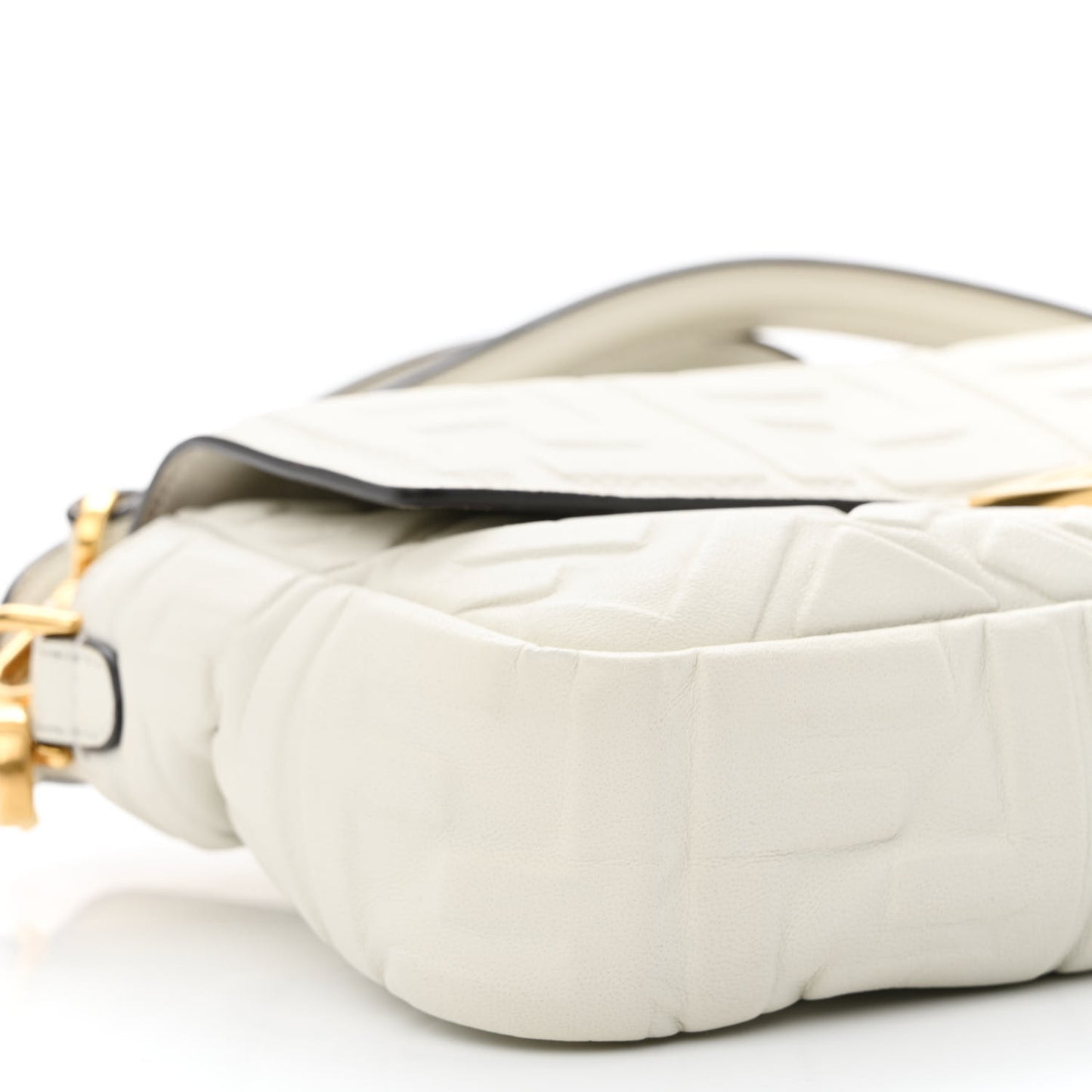 Nappa FF 1974 Embossed Baguette White