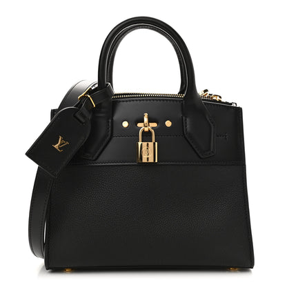 Louis Vuitton Calfskin City Steamer Mini Black 1 of 10