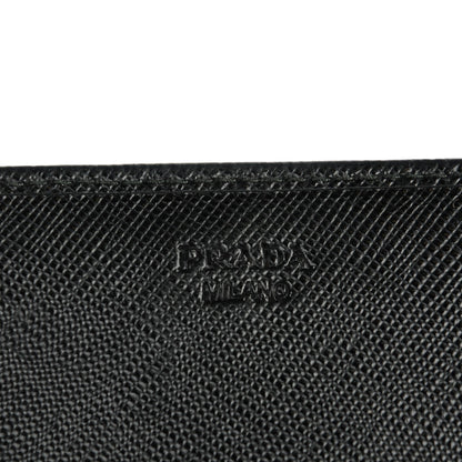 Prada Saffiano Metal Continental Flap Wallet Nero Black 6 of 8