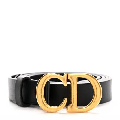Christian Dior Calfskin Saddle Belt 85 34 Black 1 of 9