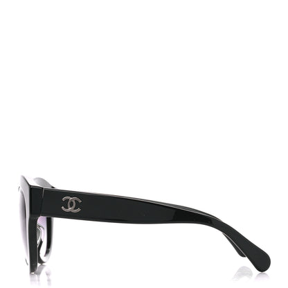 Chanel Acetate Butterfly Sunglasses 5371 Black 3 of 8