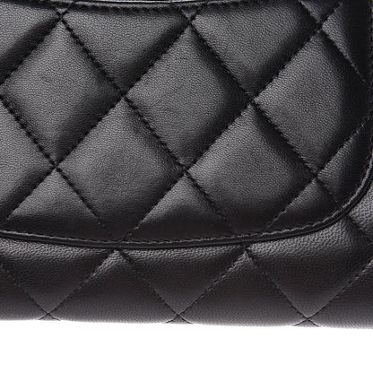 Chanel Lambskin Quilted Large Flap Wallet Black 7 of 15