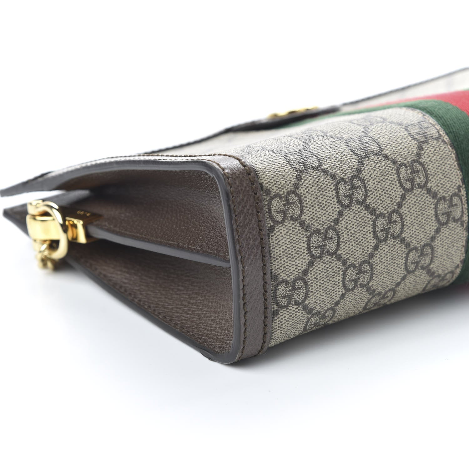 Gucci GG Supreme Monogram Web Small Ophidia Chain Shoulder Bag Brown 6 of 10