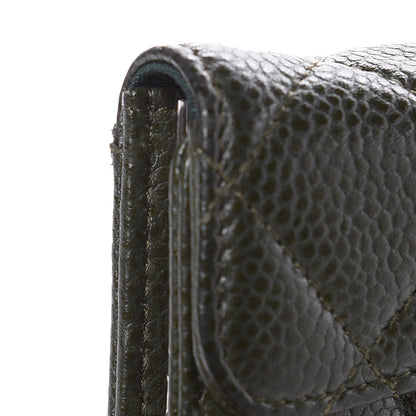 Chanel Caviar Quilted 6 Key Holder Green 10 of 12