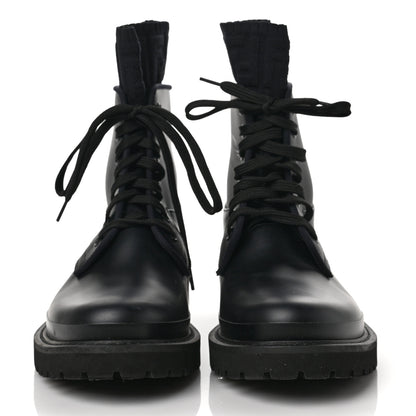 Fendi PVC FF Sock Rockoko Combat Boots 37 Black 2 of 8