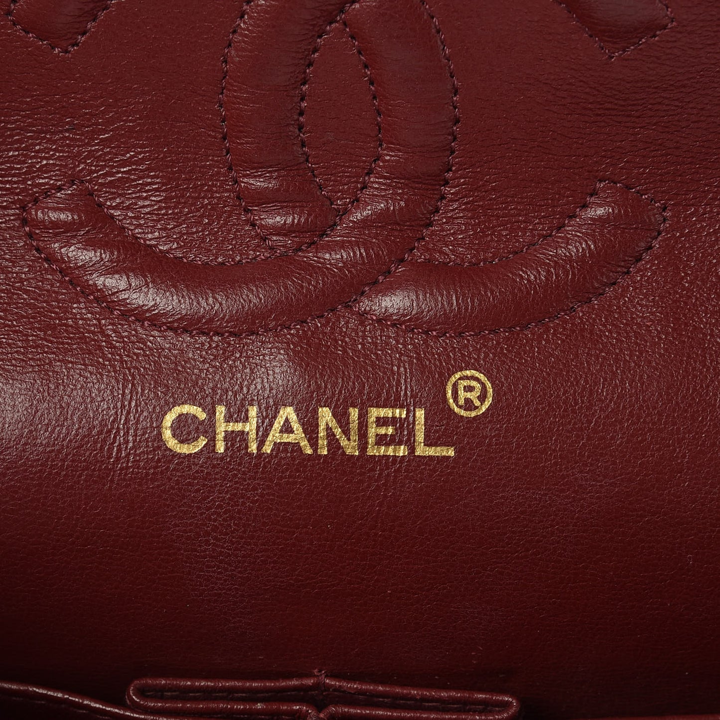 Lambskin Quilted Medium Double Flap Navy