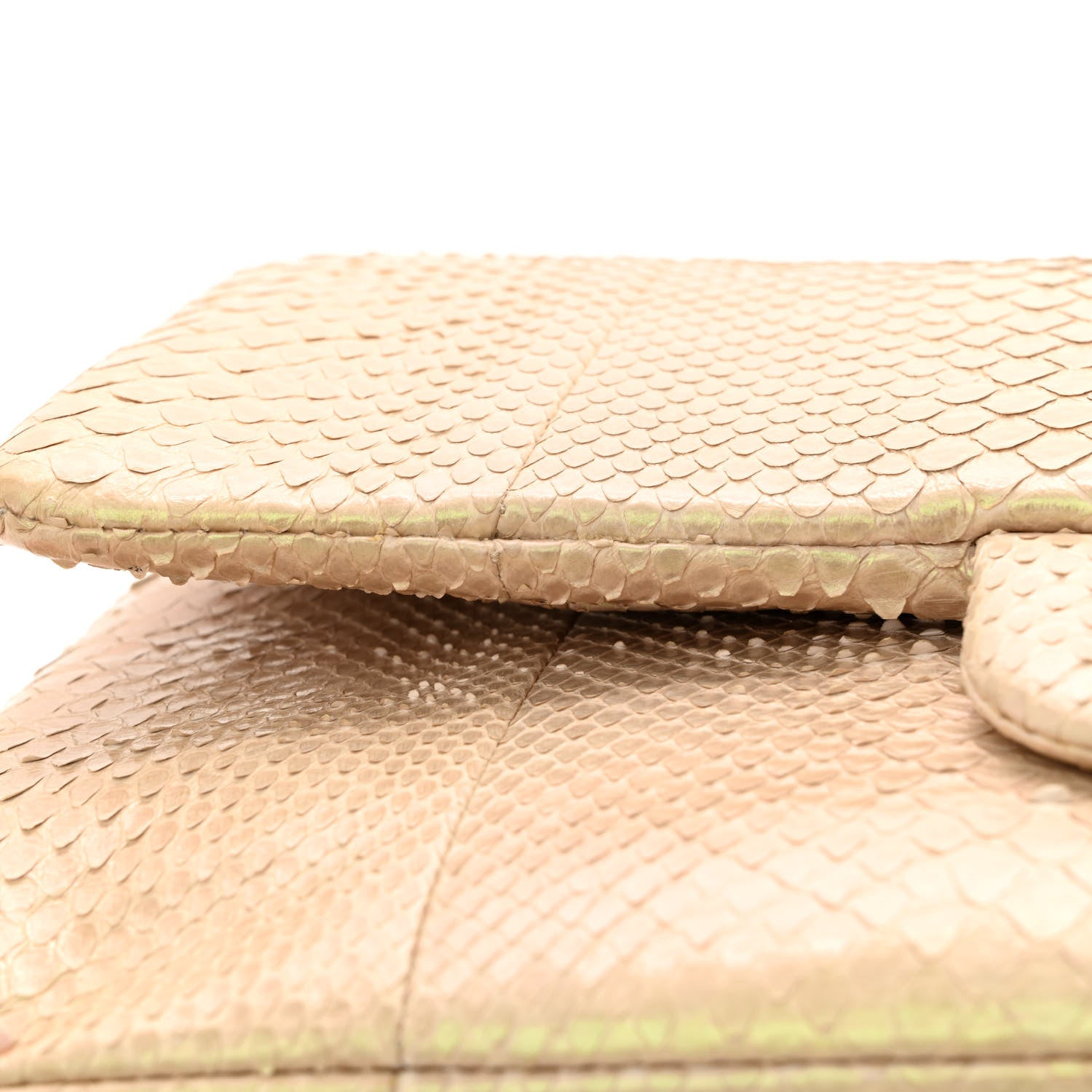 Chanel Metallic Snakeskin Jumbo Double Flap Gold 10 of 12
