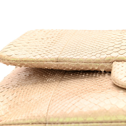 Chanel Metallic Snakeskin Jumbo Double Flap Gold 10 of 12