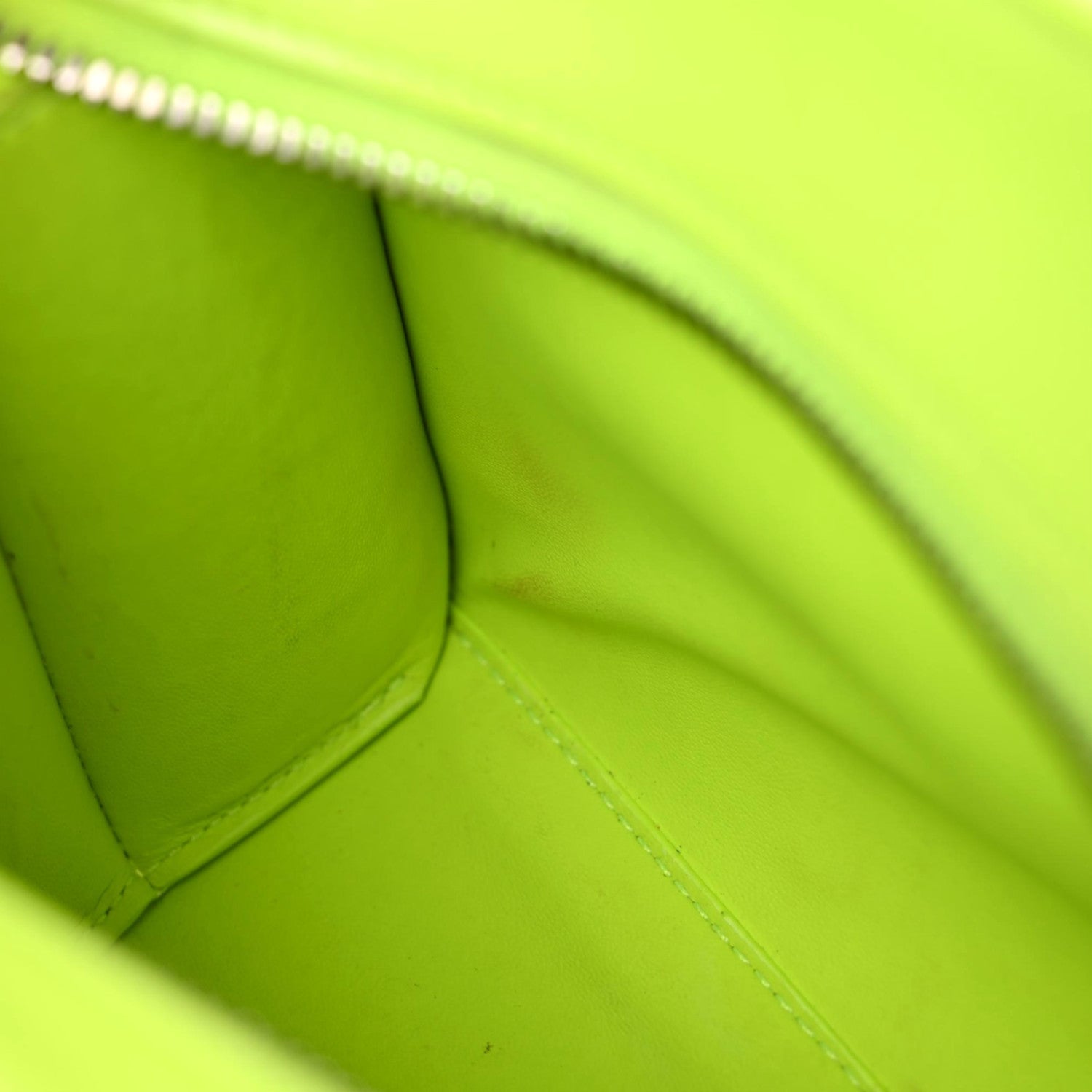 Balenciaga Semi Shiny Calfskin Crocodile Embossed Neo Classic Silver Hardware Mini City Fluo Yellow 18 of 18