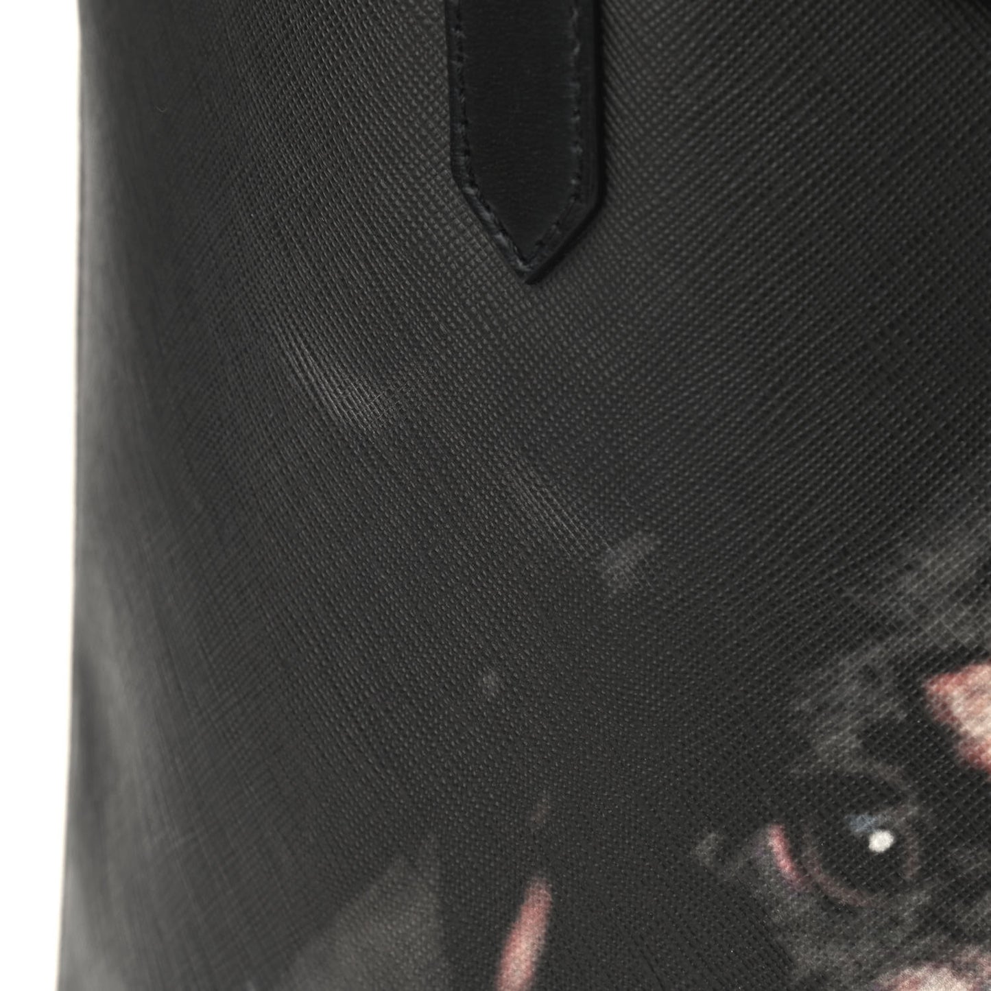 Textured Coated Canvas Rottweiler Pint Large Antigona Tote Black