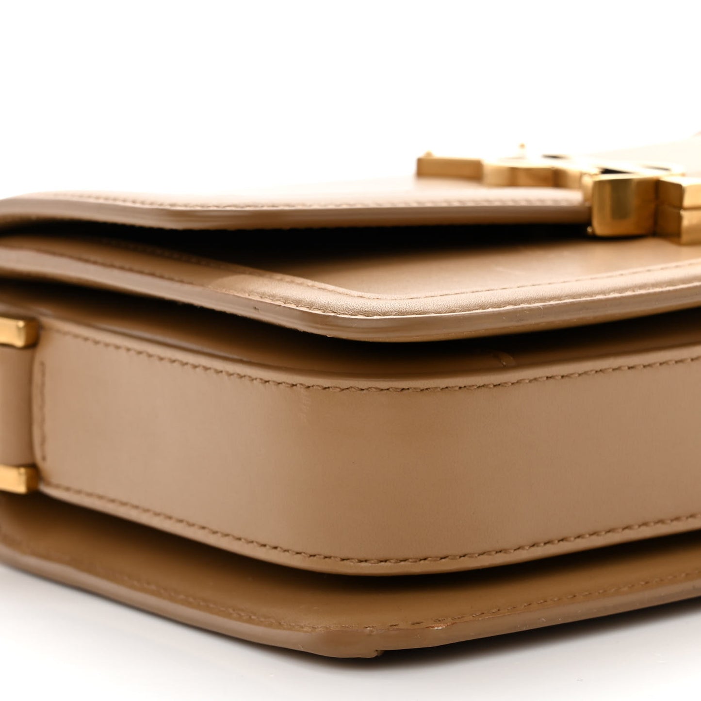 Smooth Calfskin Small Solferino Satchel Natural Tan