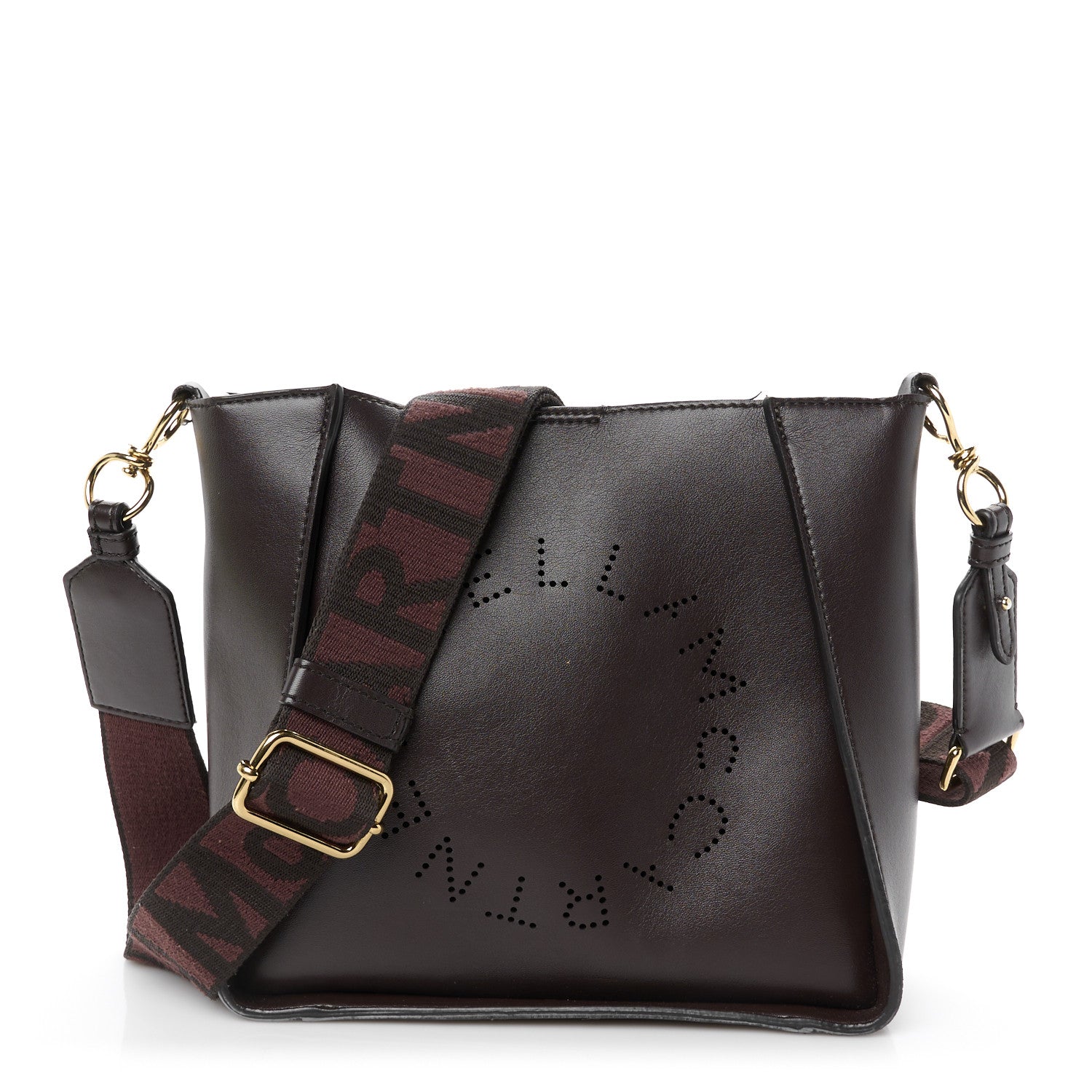 Stella McCartney Eco Alter Nappa Perforated Logo Tiny Crossbody Cinnamon 1 of 10
