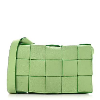Bottega Veneta Grained Calfskin Maxi Intrecciato Cassette Crossbody Bag Pistachio 1 of 10