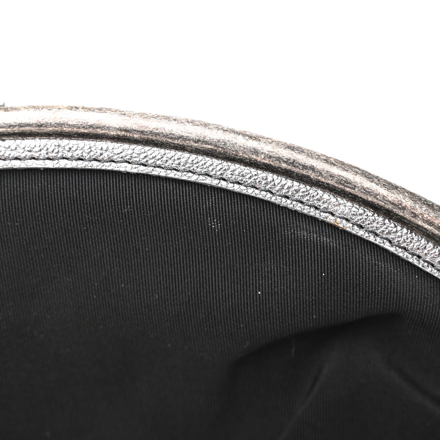 Metallic Goatskin Quilted Frame Clasp Flap Clutch Silver Gold