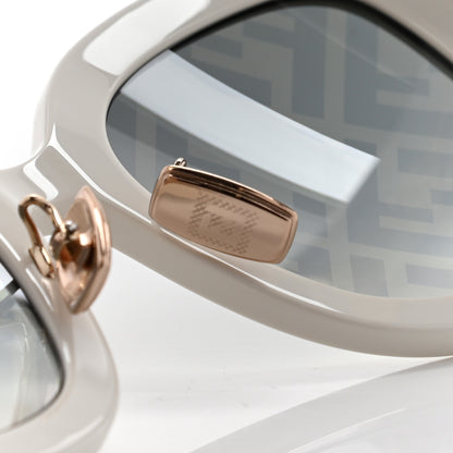 Fendi Acetate FF Sunglasses FF 0434/G/S White Gold 9 of 9