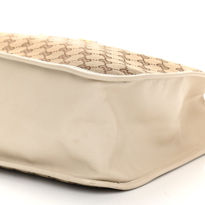 Gucci Monogram Calfskin Large Horsebit 1955 Tote Bag Beige Mystic White 10 of 13