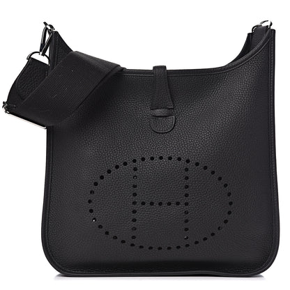 Hermes Taurillon Clemence Evelyne III PM Black 1 of 10