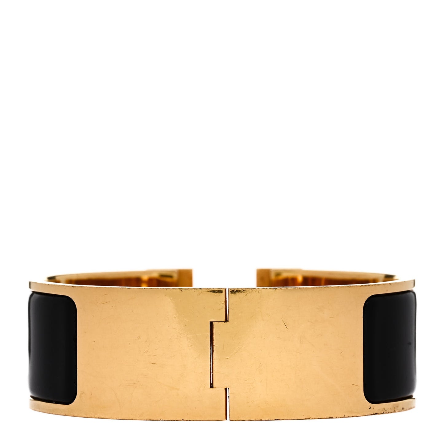 Enamel Wide Clic Clac H Bracelet GM Black