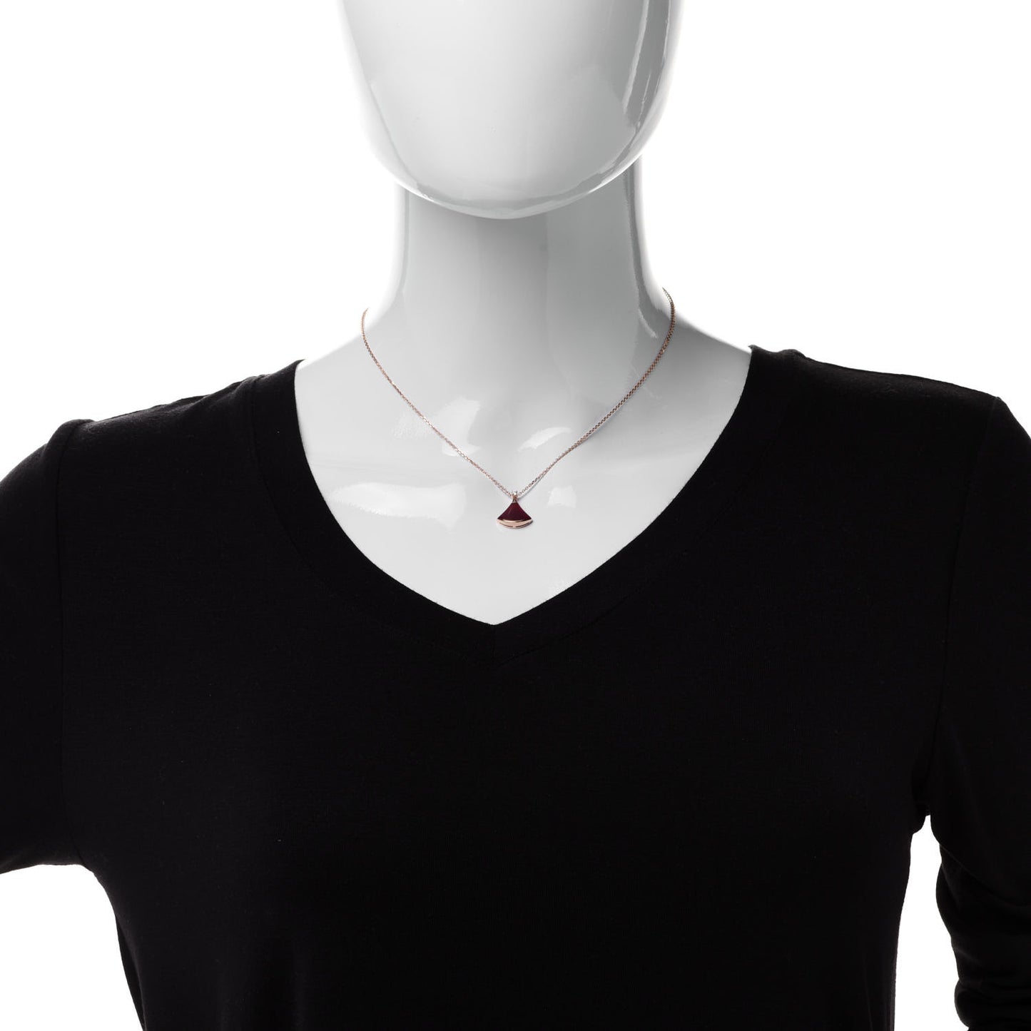18K Rose Gold Diamond Carnelian Divas' Dream Pendant Necklace