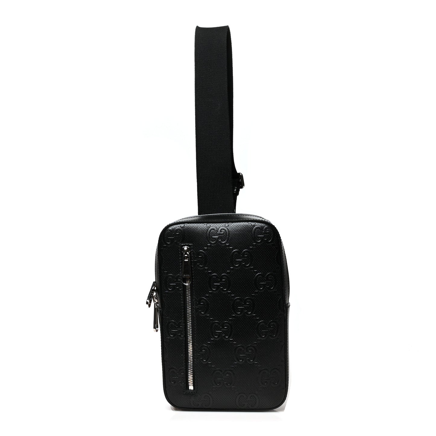 Calfskin GG Tennis Embossed Sling Backpack Black