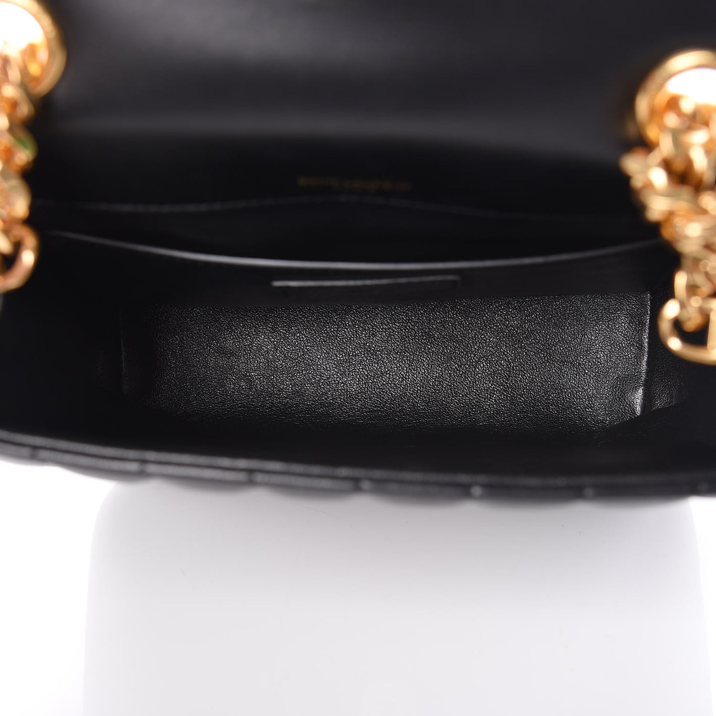 Lambskin Matelasse Monogram Medium Vicky Chain Bag Black