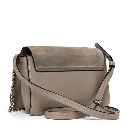 Chloe Suede Calfskin Small Faye Shoulder Bag Motty Grey 3 of 13