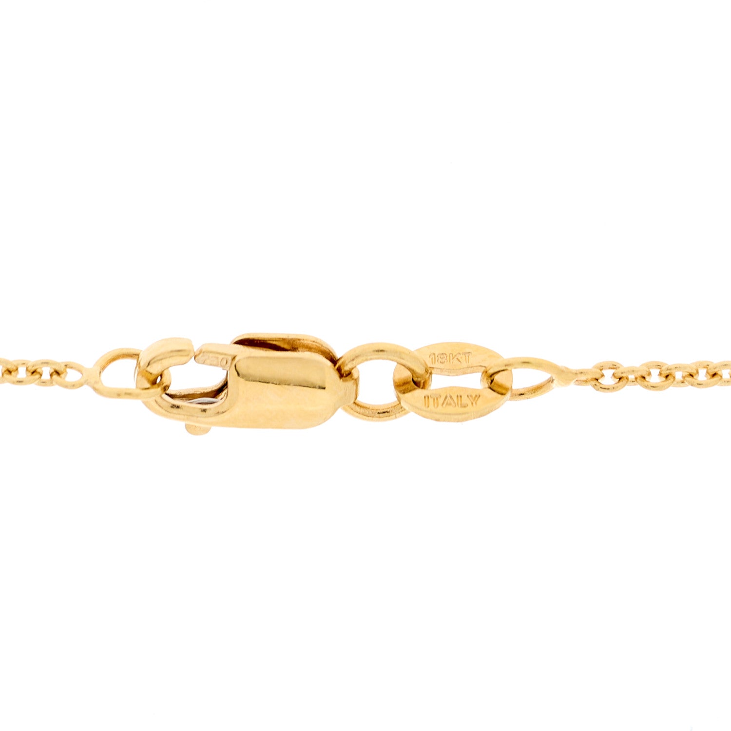 Roberto Coin 18K Yellow Gold Diamond Pois Mois Lock Pendant Necklace 3 of 5