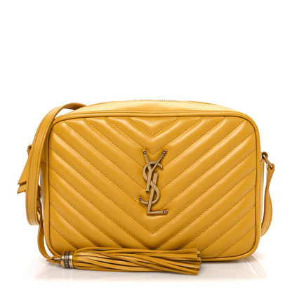 Saint Laurent Calfskin Matelasse Monogram Lou Camera Bag Safran 1 of 10
