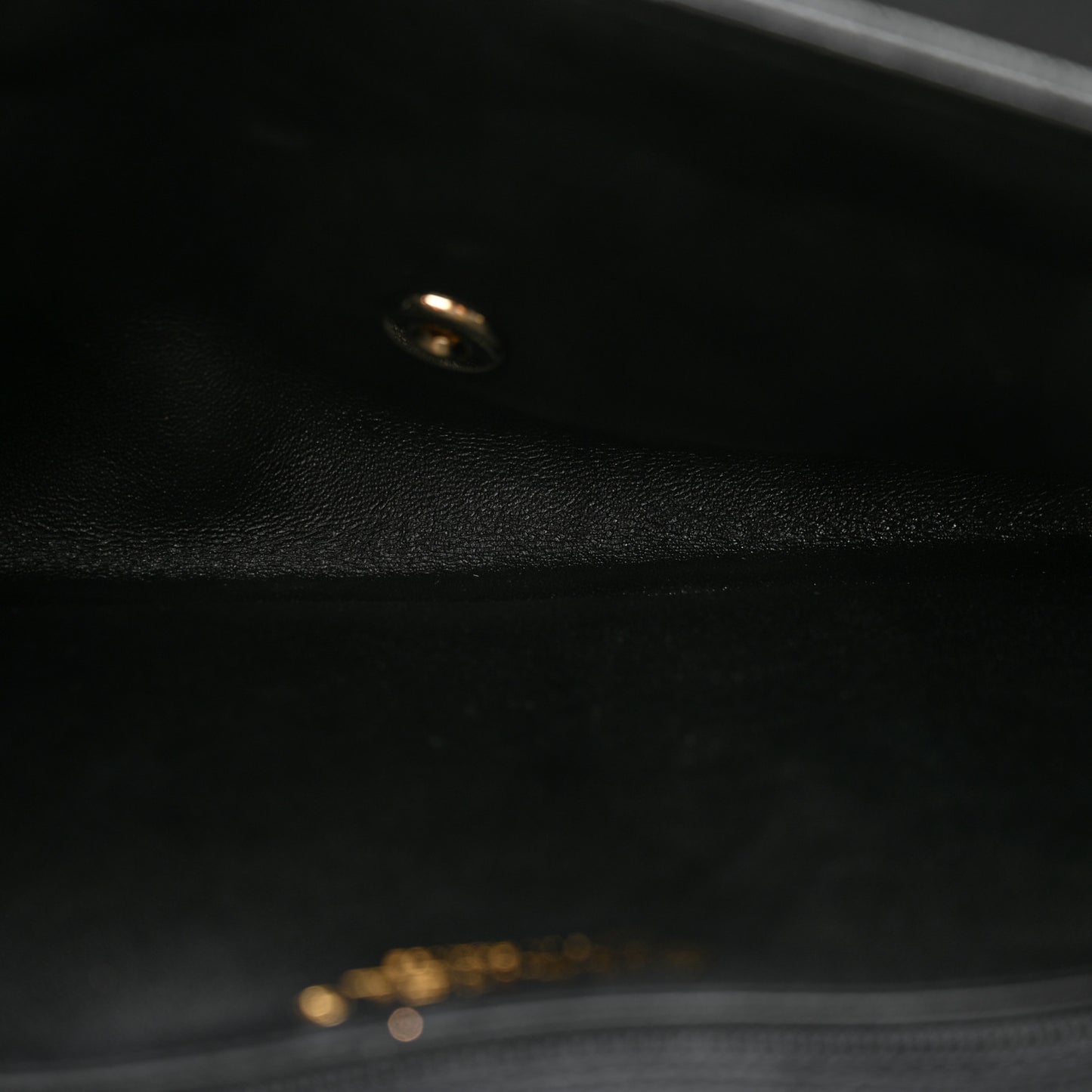 Caviar Quilted Flap Clutch Black