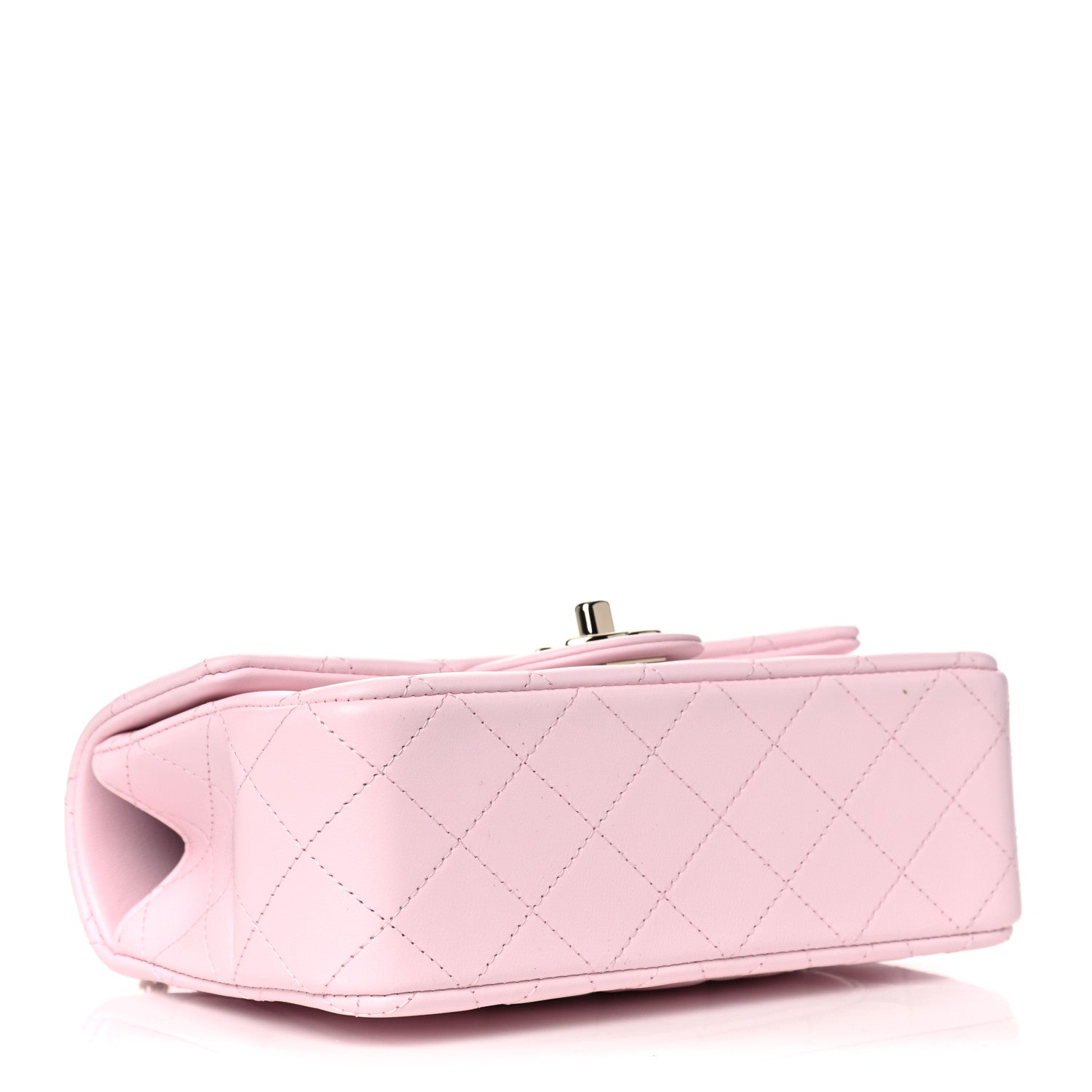 Chanel Lambskin Quilted Mini Top Handle Rectangular Flap Light Pink 3 of 9