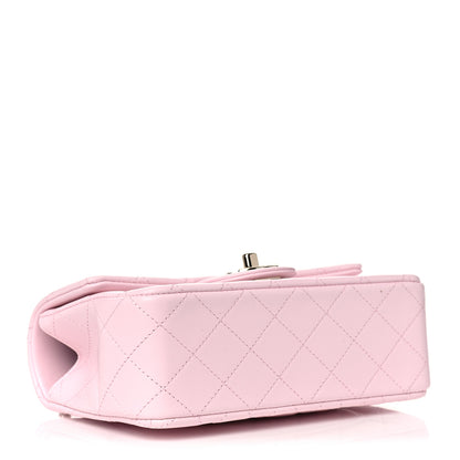 Chanel Lambskin Quilted Mini Top Handle Rectangular Flap Light Pink 3 of 9