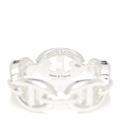 Hermes Sterling Silver PM Chaine d'Ancre Enchainee Band Ring 53 6.5 4 of 6