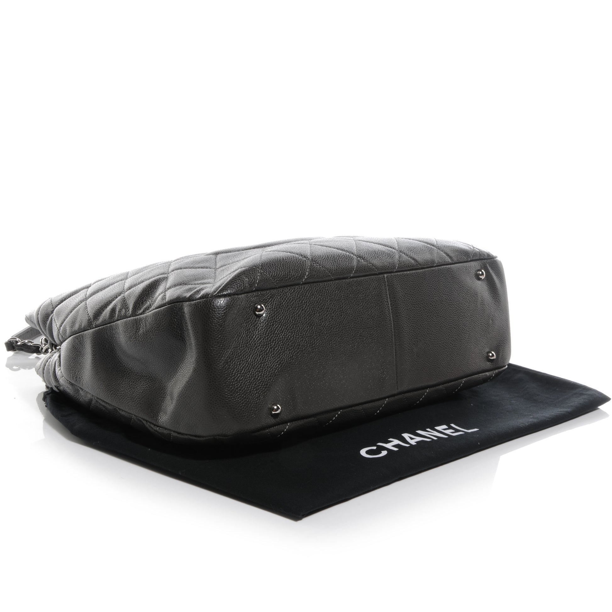 Chanel Caviar Timeless Large Shopping Tote Dark Gray 4 of 8