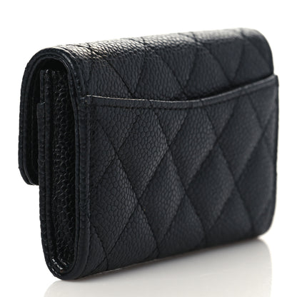 Chanel Caviar Quilted Flap Card Holder Wallet Black 3 of 8