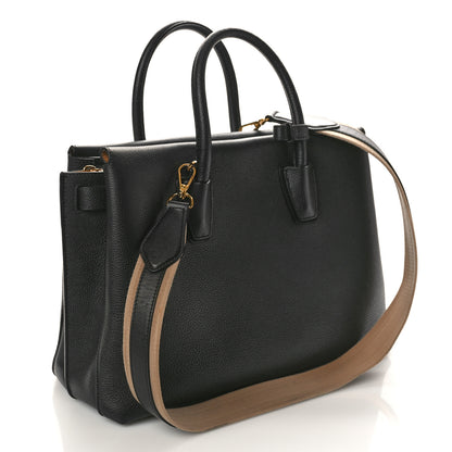 MCM Grained Calfskin Large Milla Tote Black 3 of 16