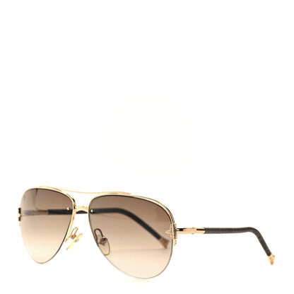 Louis Vuitton Monogram Petite Viola Pilote Aviator Sunglasses Z0571U Brown 1 of 7