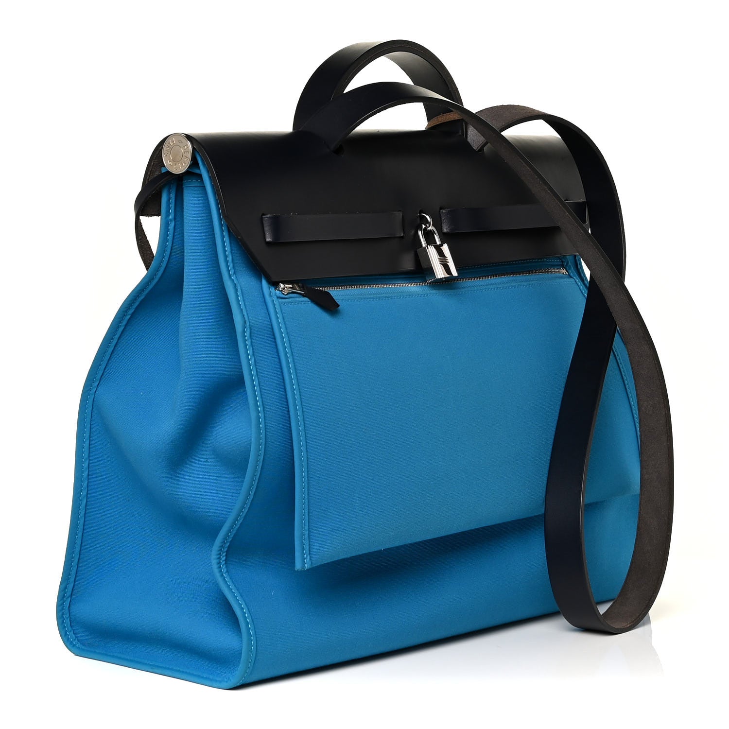 Hermes Toile Vache Hunter Herbag Zip 39 MM Bleu Zanzibar 4 of 17
