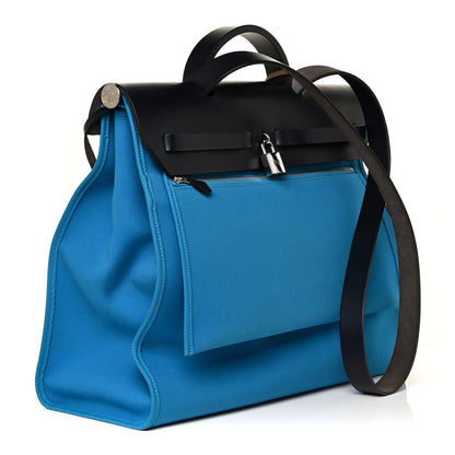 Hermes Toile Vache Hunter Herbag Zip 39 MM Bleu Zanzibar 4 of 17