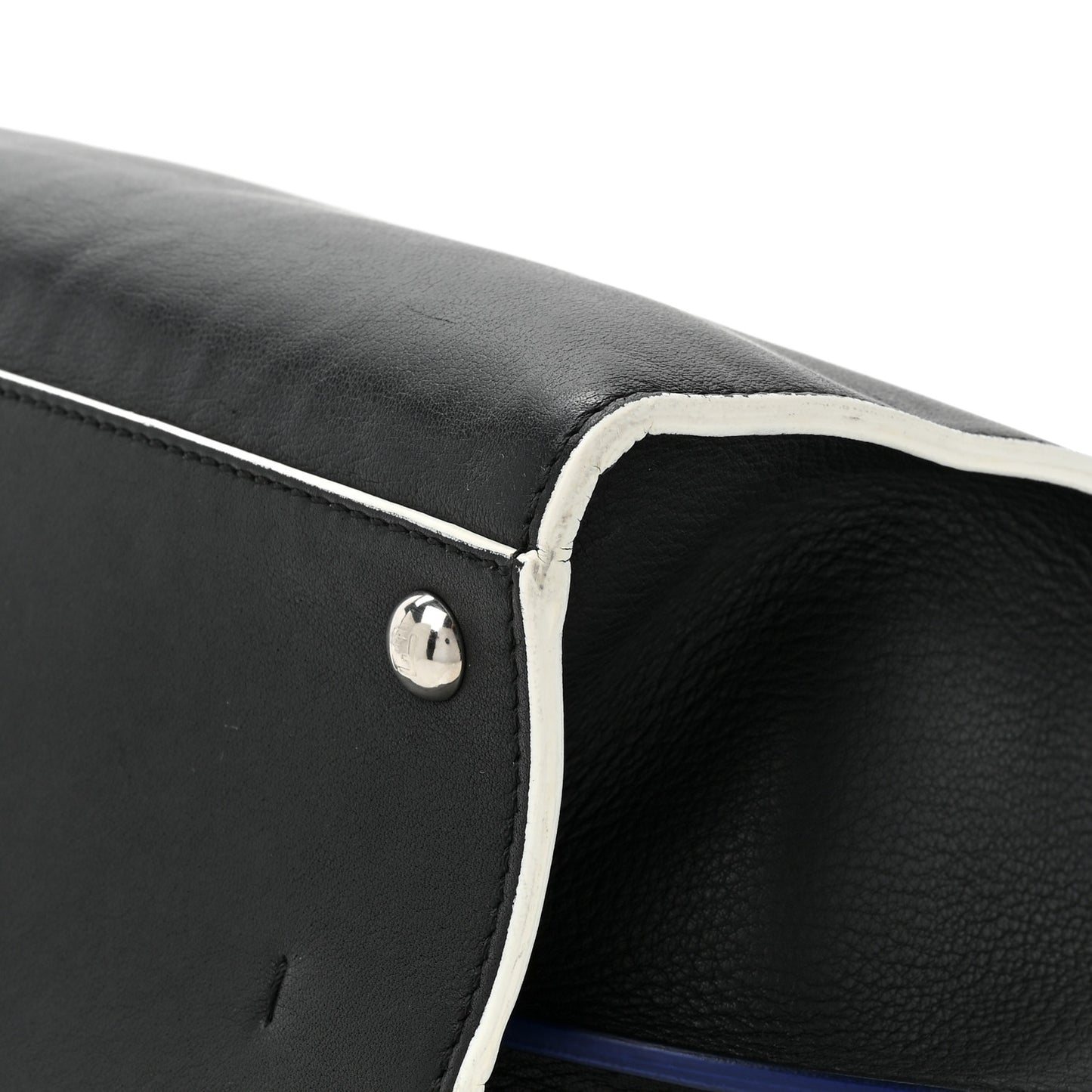 Vitello Dolce Shiny Nappa Petite 3Jours Tote Black Iris